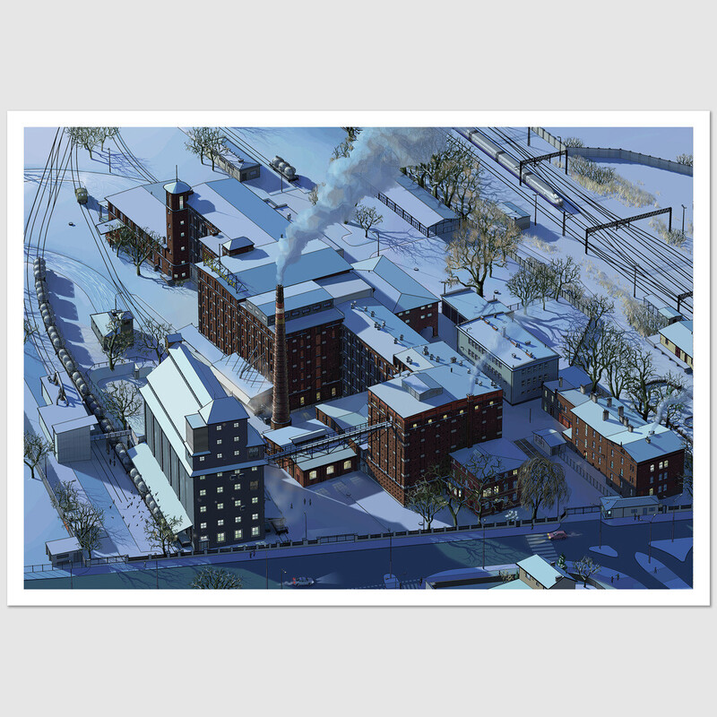 Wrocław, Młyn Sułkowice, pocztówka, Jan Jerzmański