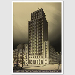 Prudential, Warszawa, pocztówka, Jan Jerzmański