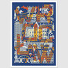 Wrocław: Panorama with Gnomes, postcard by Jan Kallwejt