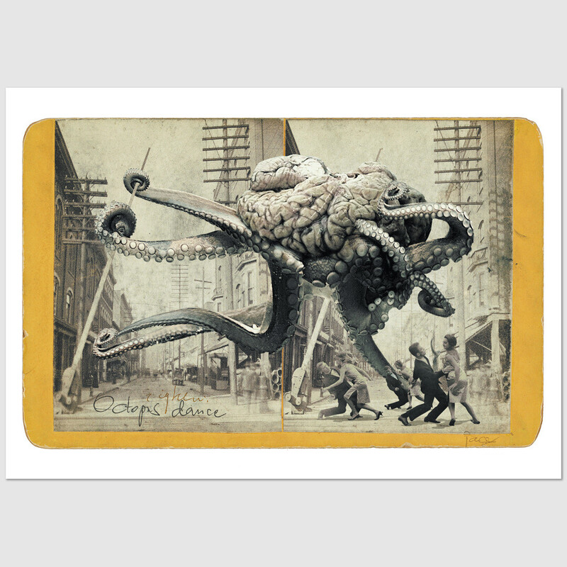 Octopus Dance, postcard by Jacek Staniszewski