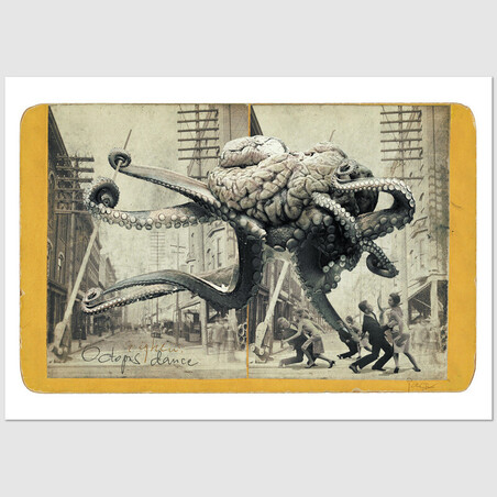 Octopus Dance, postcard by Jacek Staniszewski