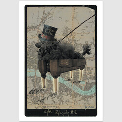 London Poodle postcard, Jacek Staniszewski