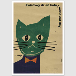 World Cat Day, postcard by...