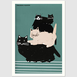 Pile of cats, postcard by...