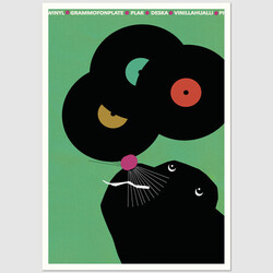 Vinyl, postcard by Jakub...