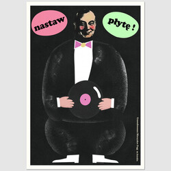 Play a Record, postcard by Jakub Zasada