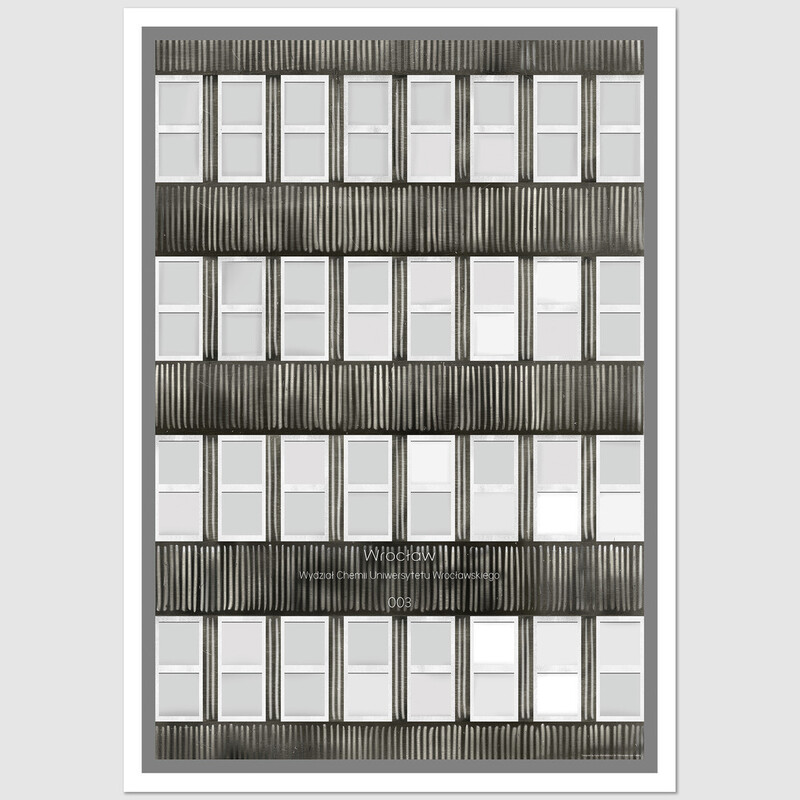 Wroclaw 003 Chemistry Dept. Of Wroclaw University, Postcard by Kuba Michałkiewicz
