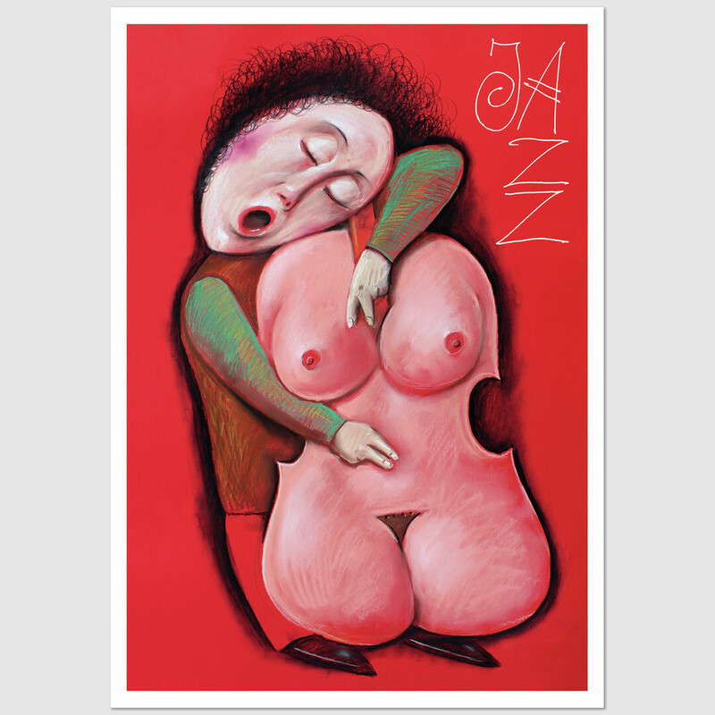 We Love Jazz postcard, Leszek Żebrowski