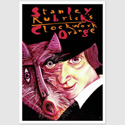 A Clockwork Orange, postcard by Leszek Żebrowski