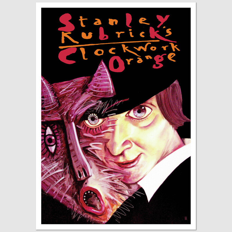 A Clockwork Orange, postcard by Leszek Żebrowski