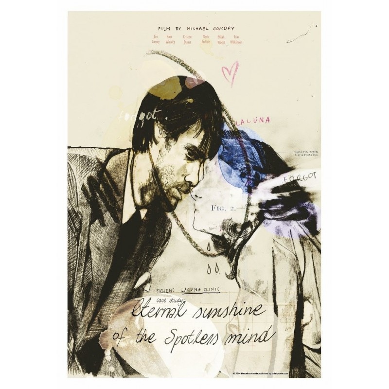 Eternal Sunshine of the Spotless Mind, postcard by Marcelina Amelia