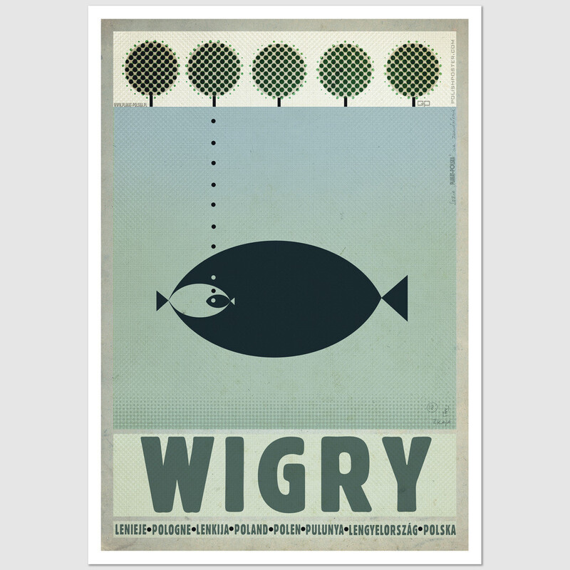 Wigry, pocztówka, Ryszard Kaja