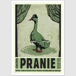 Pranie, postcard by Ryszard...