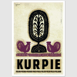 Kurpie, postcard by Ryszard...