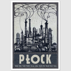 Płock, postcard by Ryszard...