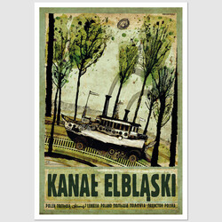 Kanał Elbląski, pocztówka, Ryszard Kaja