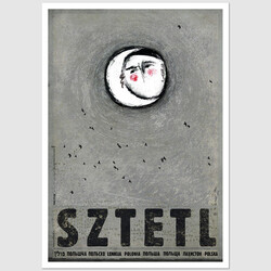 Sztetl, postcard by Ryszard...
