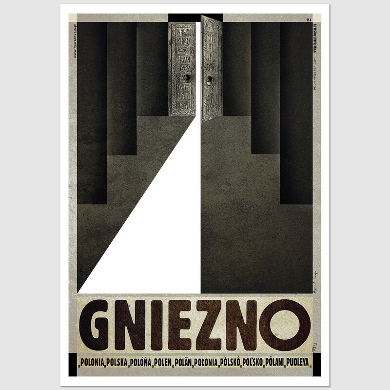 Gniezno, pocztówka, Ryszard Kaja