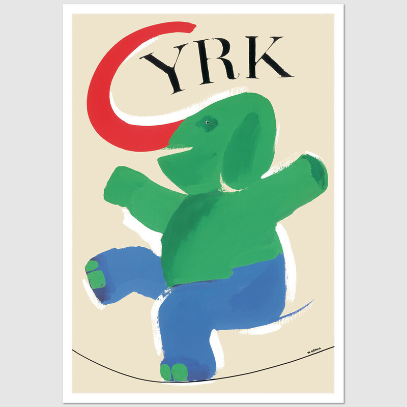 Pocztówka Cyrk ze słoniem, Wiktor Górka