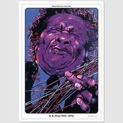 B.B. King, postcard by...