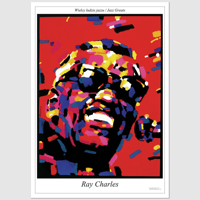 Ray Charles postcard, Waldemar Świerzy