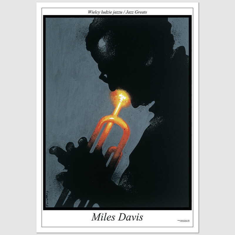 Miles Davis postcard, Waldemar Świerzy