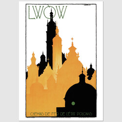 Lwów, postcard by Stefan Norblin