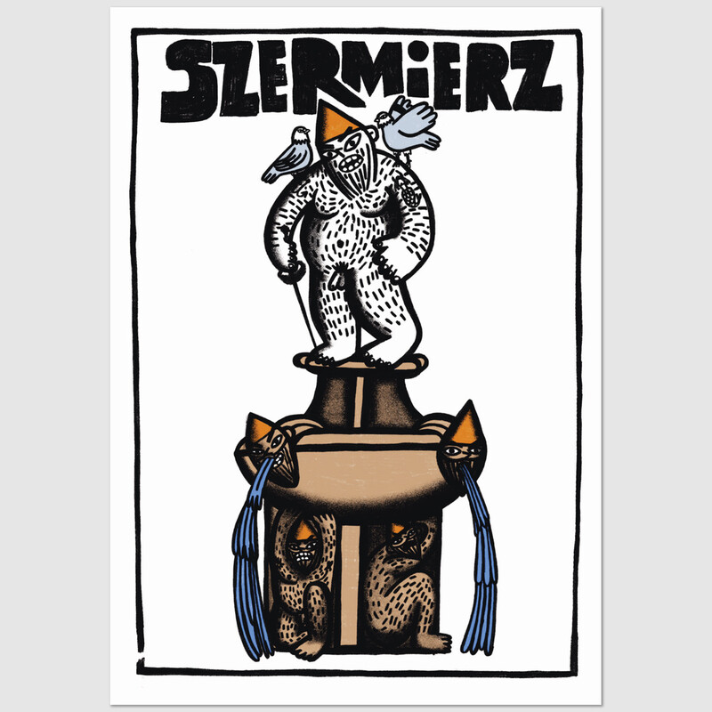 Szermierz, postcard by Jakub Idzik