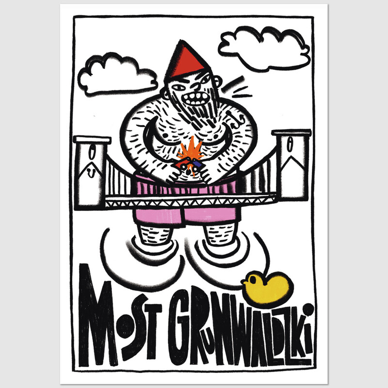 Most Grunwaldzki, postcard by Jakub Idzik