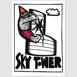 Sky Tower, postcard by Jakub Idzik
