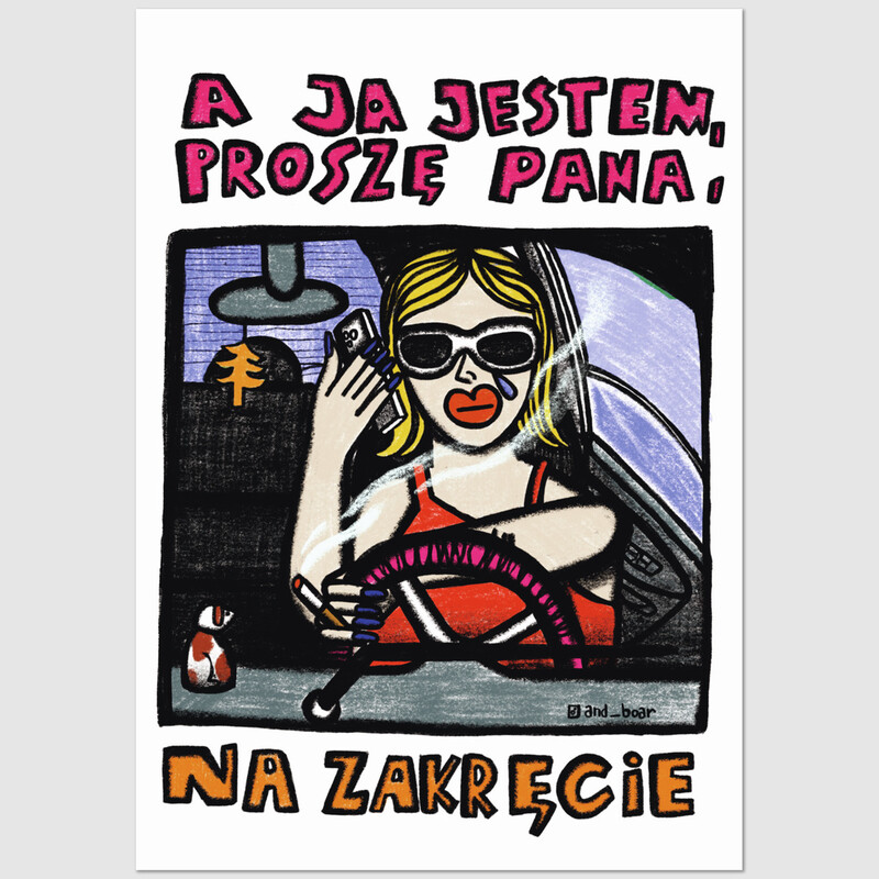 Na zakręcie, postcard by Jakub Idzik