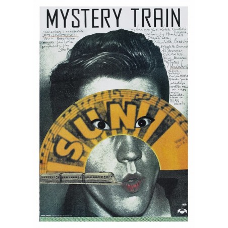 Mystery Train, postcard by Andrzej Klimowski