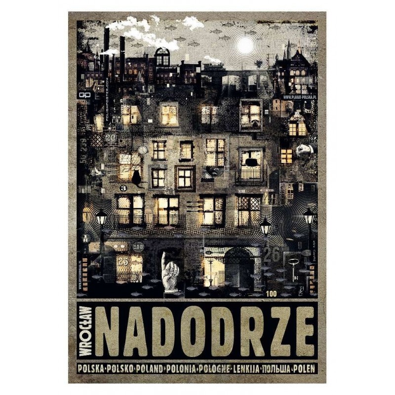 Nadodrze, postcard by Ryszard Kaja