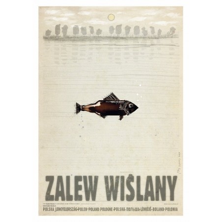 Zalew Wiślany, postcard by Ryszard Kaja