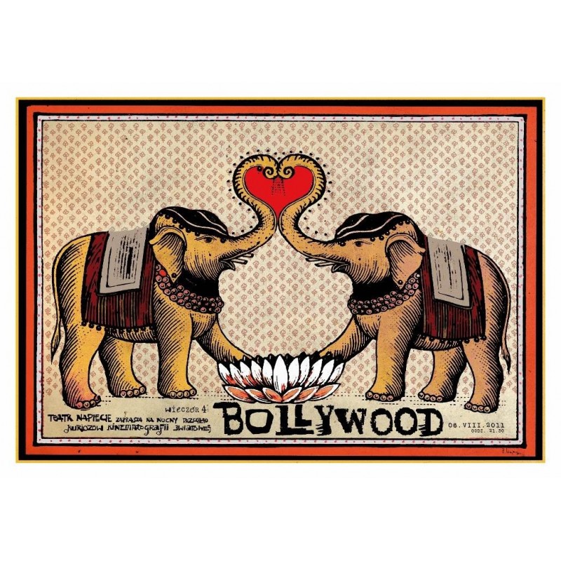 Bollywood, postcard by Ryszard Kaja