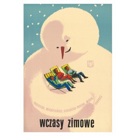 Wczasy Zimowe, postcard by Wiktor Górka