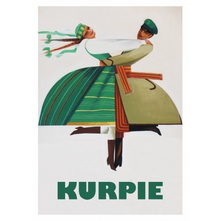 Kurpie, postcard by Wiktor Górka