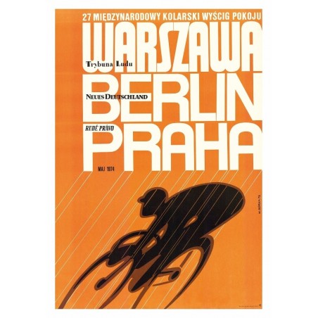 Wyścig Warszawa - Berlin - Praha, pocztówka, Wiktor Górka