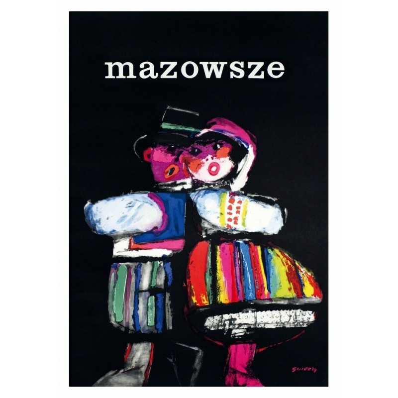 Mazowsze, postcard by Waldemar Świerzy