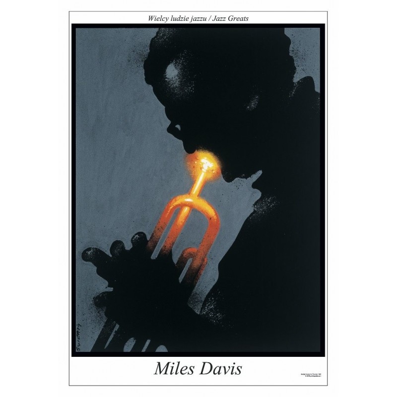 Miles Davis, postcard by Waldemar Świerzy