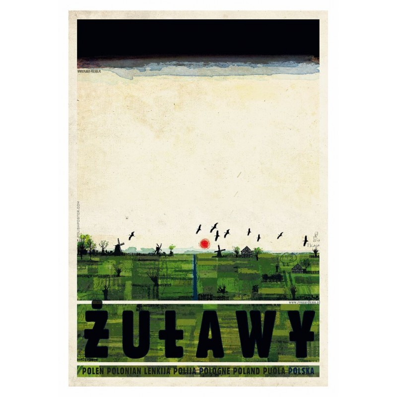 Żuławy, postcard by Ryszard Kaja