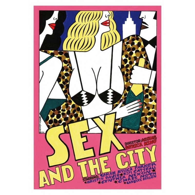 Sex and the City, postcard by Andrzej Krajewski