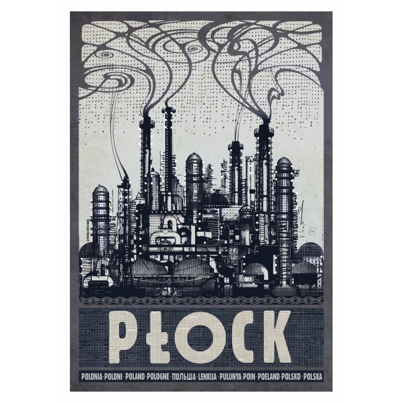 Płock, postcard by Ryszard Kaja