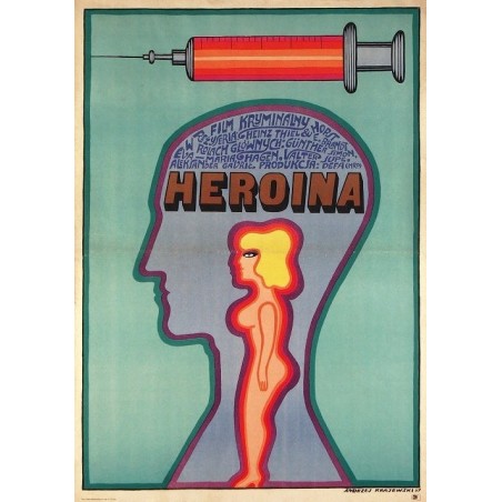 Heroin, postcard by Andrzej Krajewski