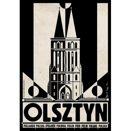 Olsztyn, postcard by Ryszard Kaja