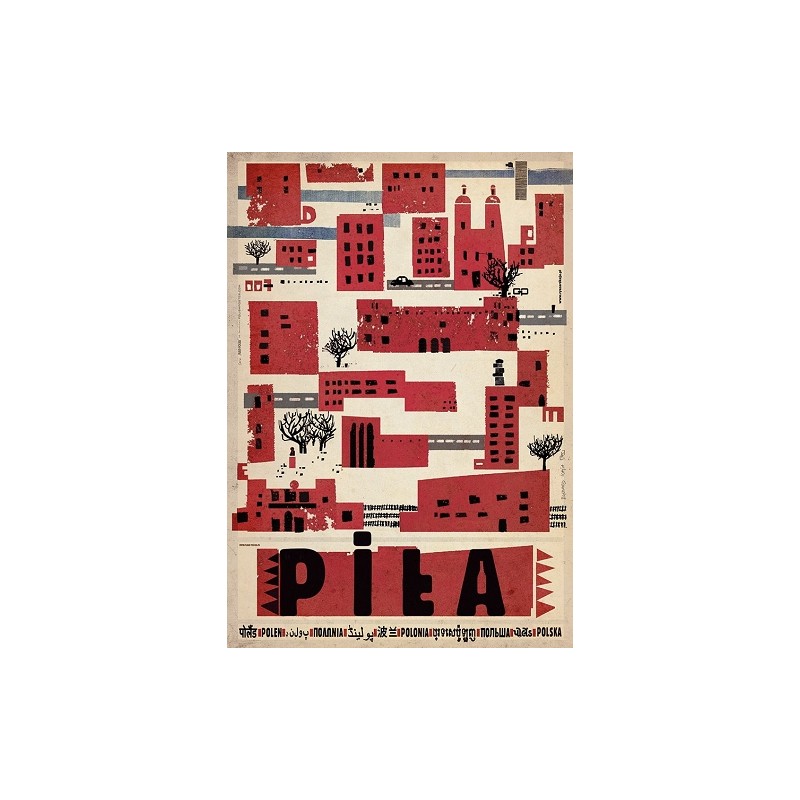Piła, postcard by Ryszard Kaja