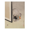 Cat Watching a Spider, postcard by Oide Toko