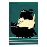 Pile of cats, postcard by Jakub Zasada