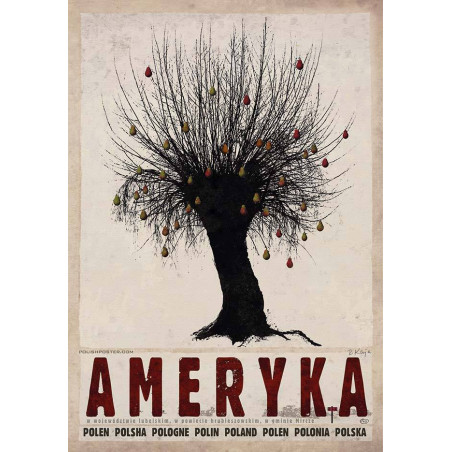 Ameryka, postcard by Ryszard Kaja