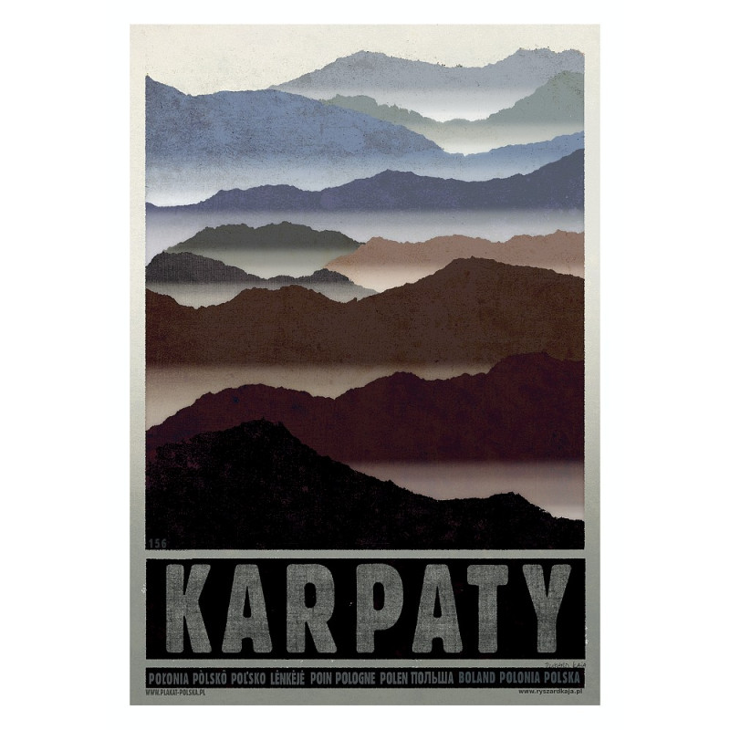 Karpaty, postcard by Ryszard Kaja